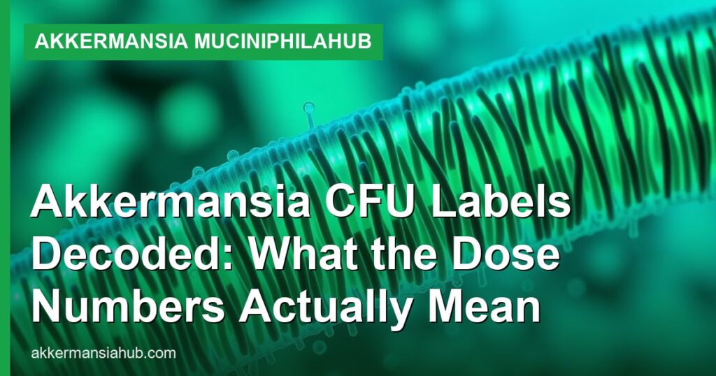 Akkermansia CFU Labels Decoded: What the Dose Numbers Actually Mean - Akkermansia muciniphilaHub