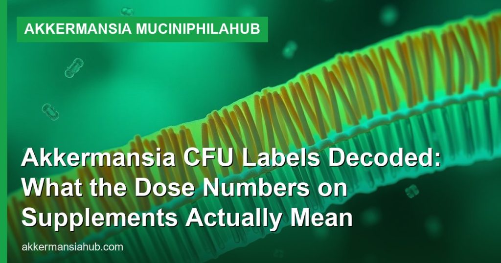 Akkermansia CFU Labels Decoded: What the Dose Numbers on Supplements Actually Mean - Akkermansia muciniphilaHub