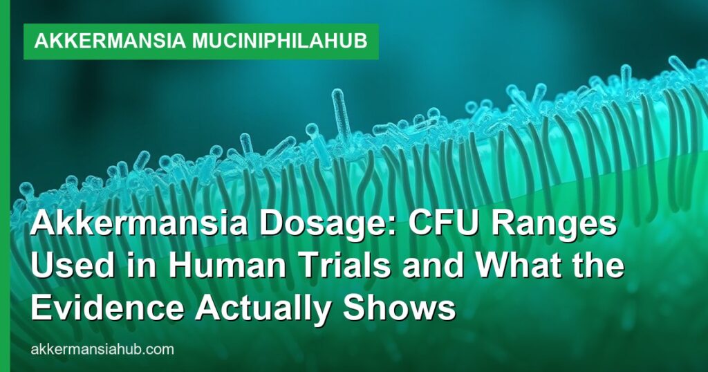 Akkermansia Dosage: CFU Ranges Used in Human Trials and What the Evidence Actually Shows - Akkermansia muciniphilaHub