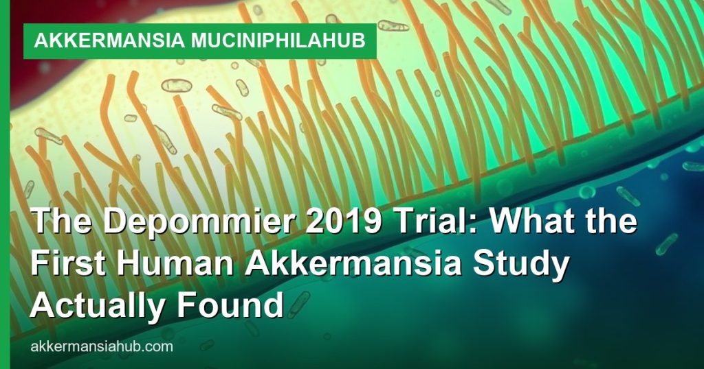 The Depommier 2019 Trial: What the First Human Akkermansia Study Actually Found - Akkermansia muciniphilaHub