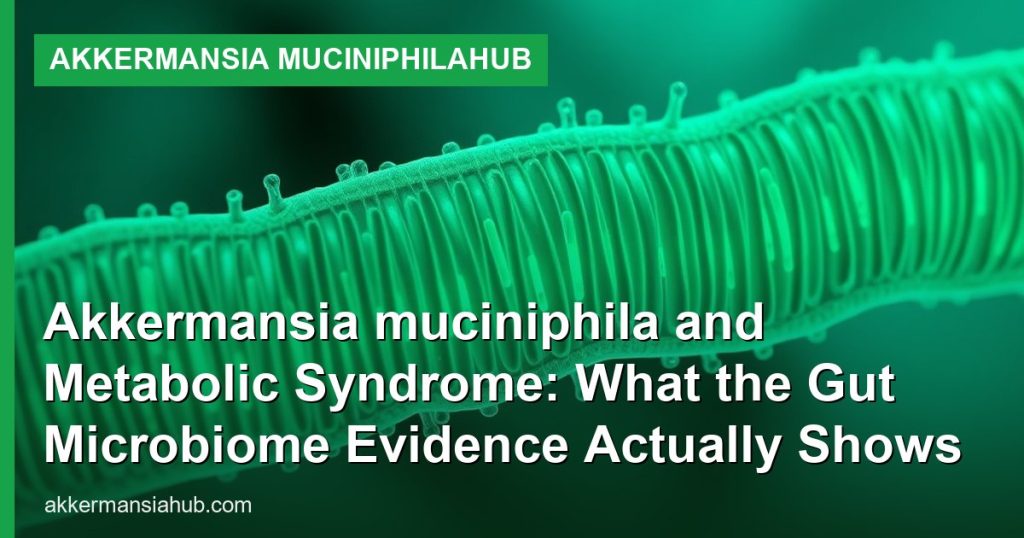 Akkermansia muciniphila and Metabolic Syndrome: What the Gut Microbiome Evidence Actually Shows - Akkermansia muciniphilaHub