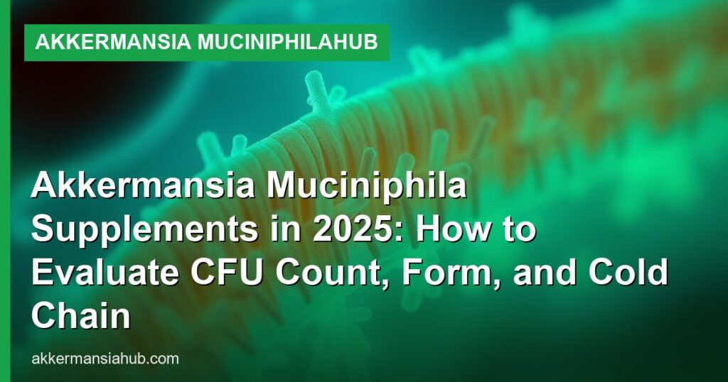 Akkermansia Muciniphila Supplements in 2025: How to Evaluate CFU Count, Form, and Cold Chain - Akkermansia muciniphilaHub
