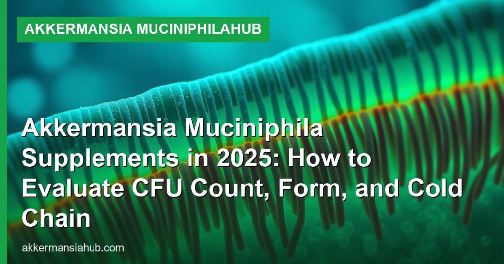 Akkermansia Muciniphila Supplements in 2025: How to Evaluate CFU Count, Form, and Cold Chain - Akkermansia muciniphilaHub