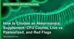 How to Choose an Akkermansia Supplement: CFU Counts, Live vs. Pasteurized, and Red Flags