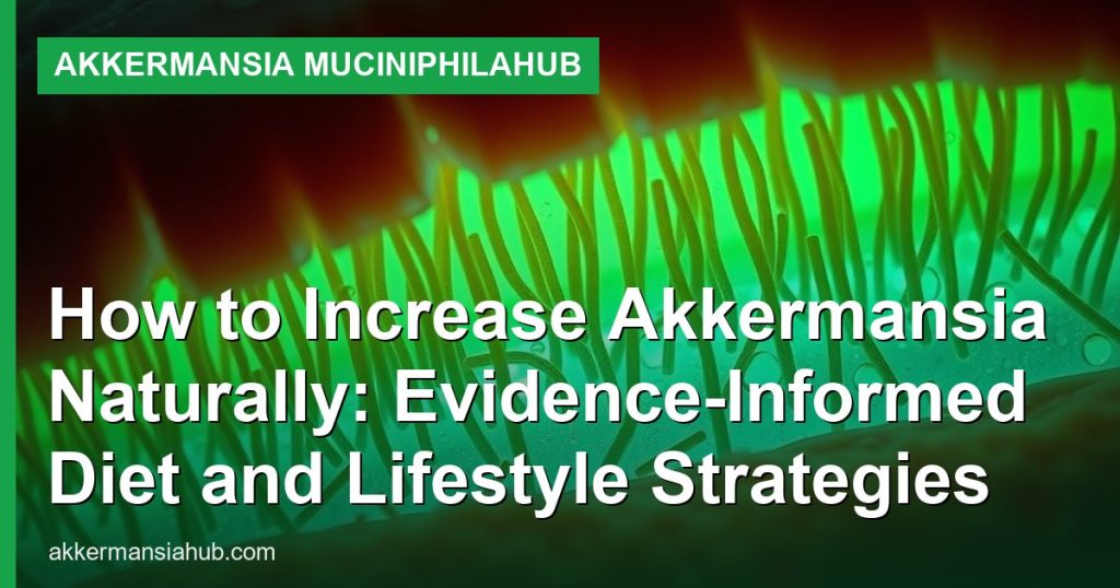 How to Increase Akkermansia Naturally: Evidence-Informed Diet and Lifestyle Strategies - Akkermansia muciniphilaHub