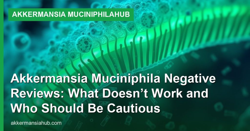 Akkermansia Muciniphila Negative Reviews: What Doesn’t Work and Who Should Be Cautious - Akkermansia muciniphilaHub